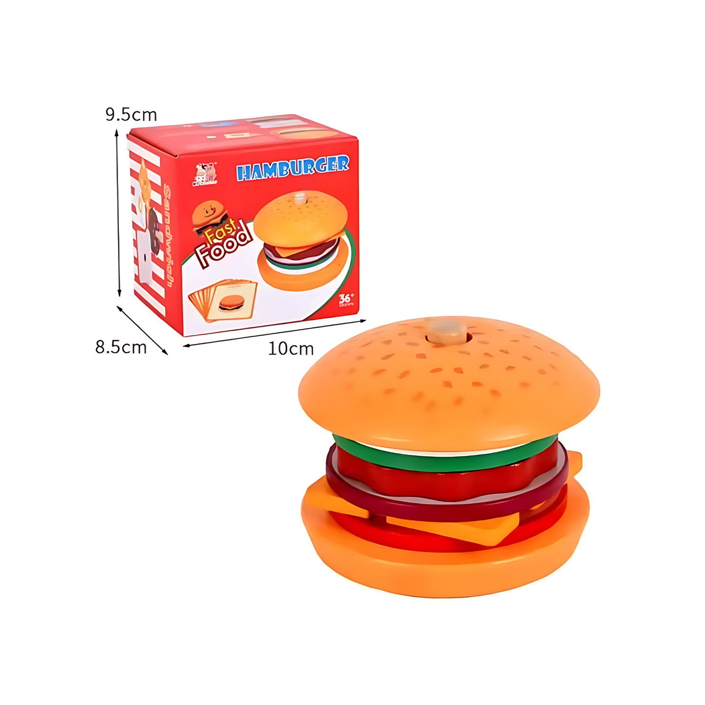 Montessori toy complete stacked hamburger for pretend play and learning