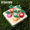 Montessori toy carrot harvest game with 9 carrots for motor skill development and counting