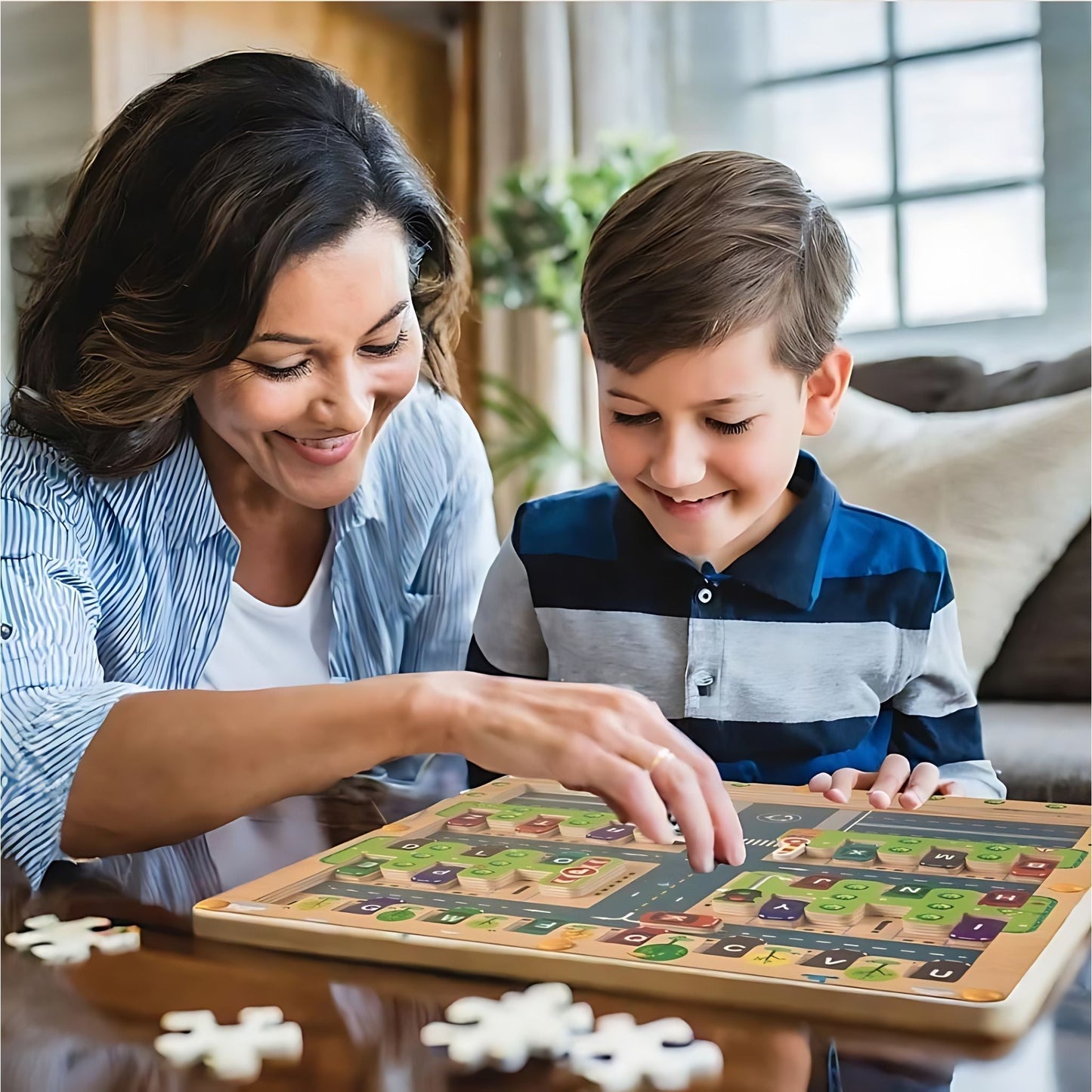 Magnetic Maze : Montessori Toy Puzzle-Fine Motor Skills : Wooden Board! Contextual Image 1