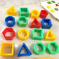 Montessori toy shape sorting puzzle for early cognitive and color recognition skills components