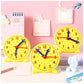 Montessori toy teaching yellow clock 